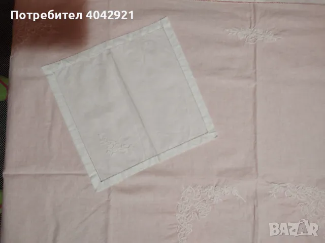 Рязана бродерия постелки за сервиране и покривка, снимка 3 - Покривки за маси - 48871076