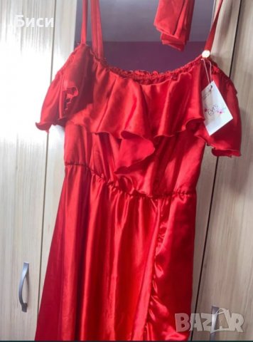 Красива,червена маркова рокля, снимка 3 - Рокли - 40057955