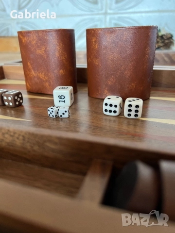 Луксозен, дървен комплект за табла, снимка 2 - Шах и табла - 52812912