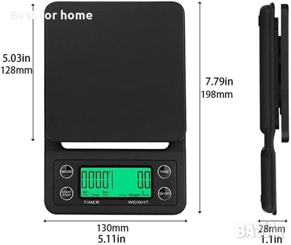 Везни за кафе (с таймер), снимка 3 - Други - 53063363