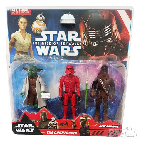 Комплект фигури за торта Междузвездни войни Star Wars, 3 броя 024321, снимка 1 - Фигурки - 43911568