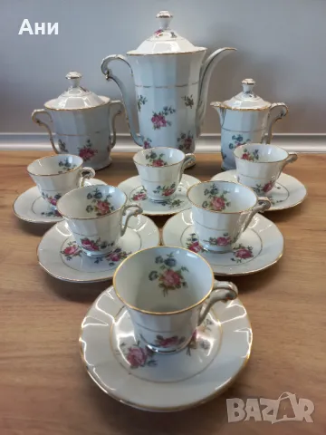 Порцеланов сервиз за кафе Limoges L. Bernardaud & C 1933, снимка 3 - Сервизи - 49691002