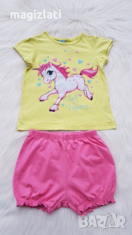 Тениска Еднорог и къси панталони Carter's - 2 години, снимка 1 - Комплекти за бебе - 33242276