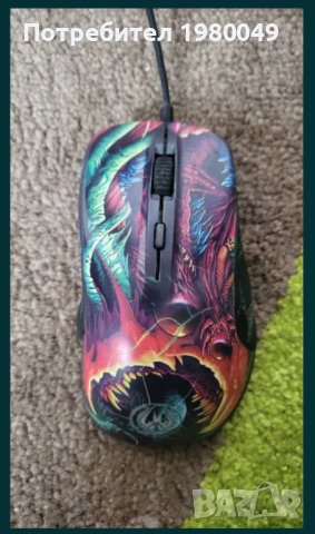 Мишка за компютър - Steelseries Rival 300 CS:GO Hyper Beast + пад, снимка 2 - Клавиатури и мишки - 40795636