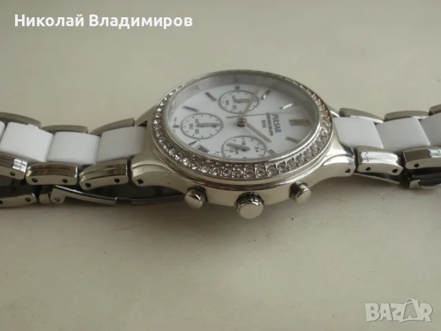 Pulsar оригинален дамски керамичен chronograph часовник, снимка 4 - Дамски - 48146573
