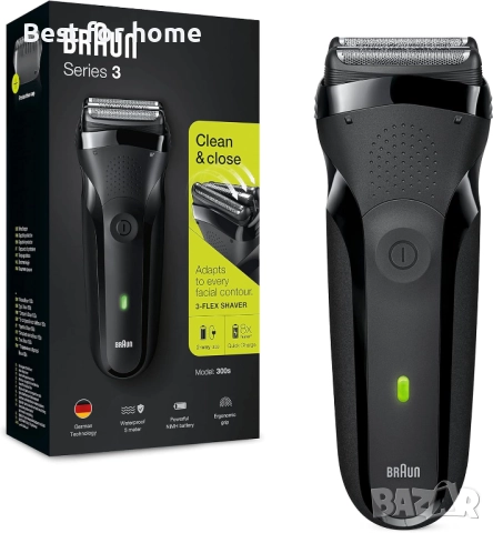 Електрически самобръсначки Braun Series 3 за мъже с прецизен тример за брада и 5 гребена