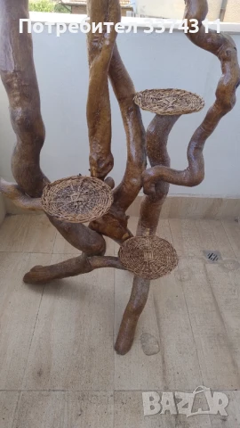 Уникален цветарник,свещник от корените на бук, снимка 4 - Други - 51150963