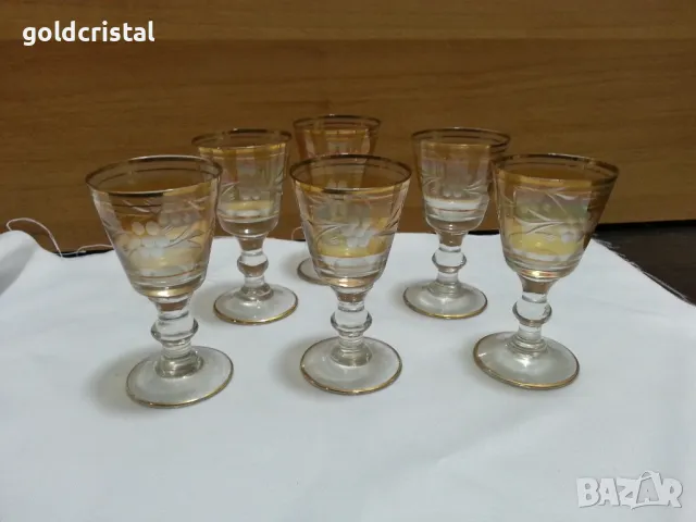 стари стъклени чаши , снимка 2 - Антикварни и старинни предмети - 48855630