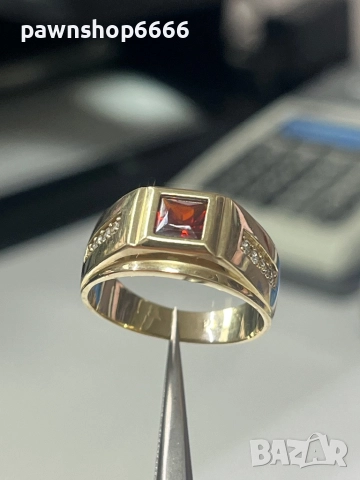 Златен пръстен 14 карата, снимка 7 - Пръстени - 51988804