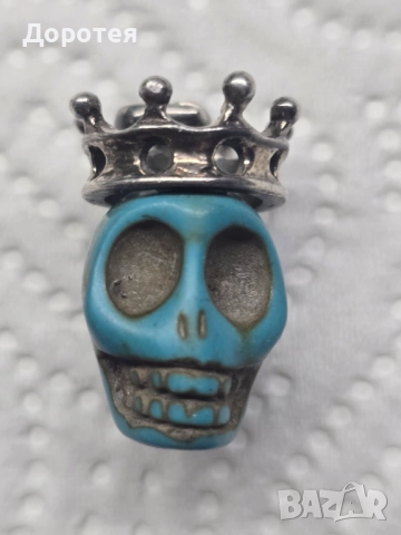 Сребърна висулка с тюркоаз, снимка 3 - Антикварни и старинни предмети - 52345894