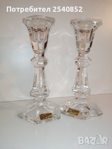 двойка кристални свещници , снимка 6 - Декорация за дома - 43141580