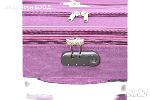 Куфар текстил голям 77 х 50 х 27 см / Син/Черен/Сив/Червен, снимка 4 - Куфари - 40852840