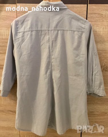 Сива дамска риза размер L, снимка 5 - Ризи - 35089576