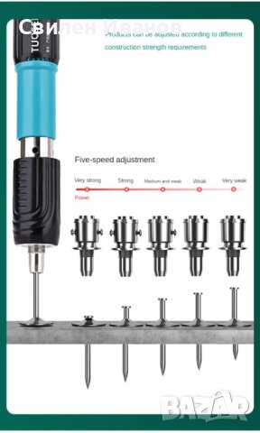 Ръчен пистолет за стоманени пирони пистолет за нитове инструмент за бетонна стена, снимка 5 - Други инструменти - 43788153