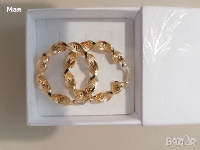 Златни дамски обеци - 14 к/585 проба, снимка 2 - Обеци - 50732533