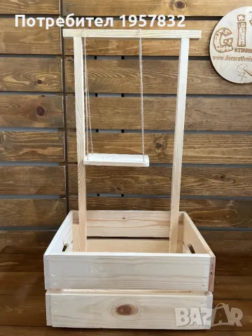 Бебешка щайга/ гардеробче за кръщене, изписване , подаръци от дърво, снимка 12 - Други - 48968246