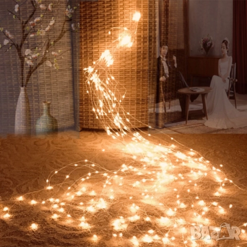 Декоративен сноп от 200 LED светлини , снимка 14 - Лед осветление - 52086462