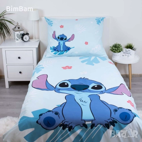 Оригинален детски спален комплект двулицев  LILO and STIТCH / Стич - 100% памук , снимка 2 - Спално бельо и завивки - 52092547