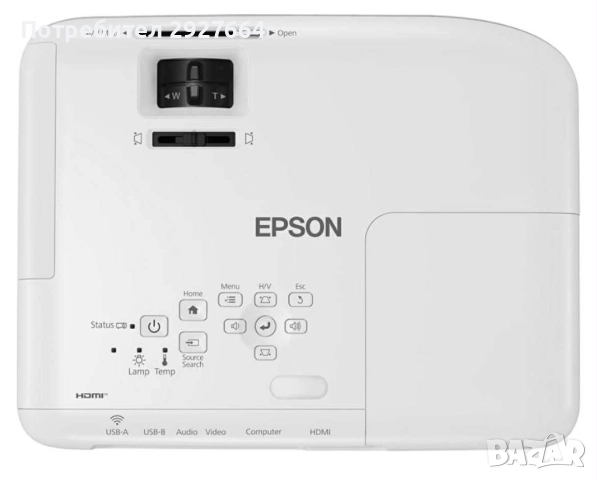 Мултимедиен проектор Epson - EB-W06, бял, снимка 6 - Друга електроника - 52267823