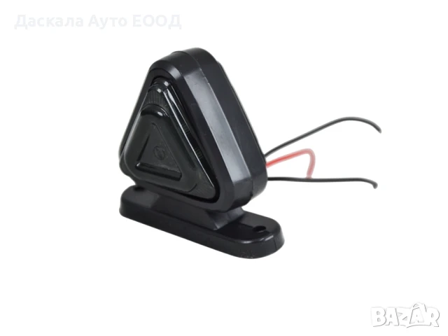 1бр. ОПУШЕНО триъгълно ЛЕД LED рогче с 18 диода, червено-бяло, 12-24V, снимка 3 - Аксесоари и консумативи - 50696313