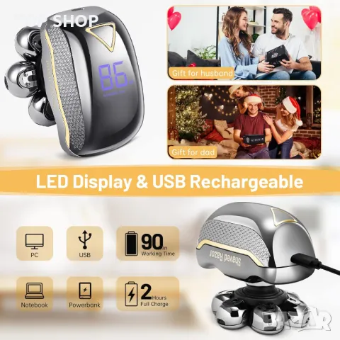 НОВА мулти самобръсначка VODOZAVA RQ 7900 6-в-1, снимка 6 - Електрически самобръсначки - 48105977