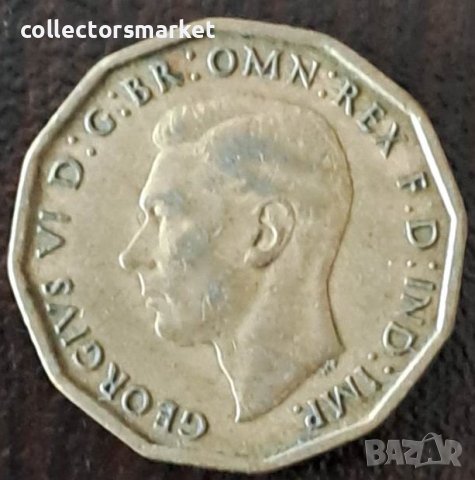 3 пенса 1943, Великобритания, снимка 2 - Нумизматика и бонистика - 44003392