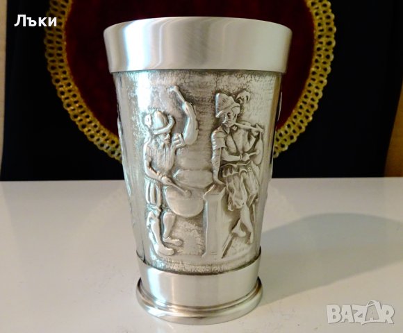 Чаша,халба от калай Мускетар. , снимка 3 - Антикварни и старинни предмети - 37417744