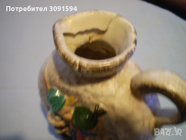 Винтидж декантер Goebel, керамична бутилка  , момче, целелува момичеуващо момиче, снимка 15 - Антикварни и старинни предмети - 53100353