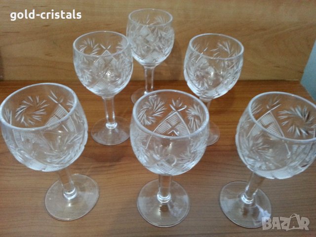  кристални чаши руски кристал богата гравюра, снимка 2 - Антикварни и старинни предмети - 32501004