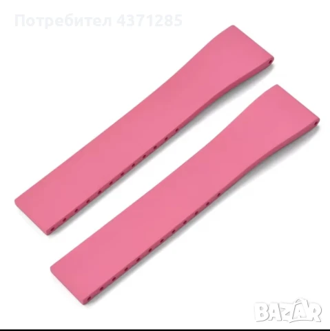силиконова каишка за часовник 20мм (розова)