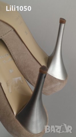 Обувки на ток -от Естествен велур, снимка 13 - Дамски обувки на ток - 38394218