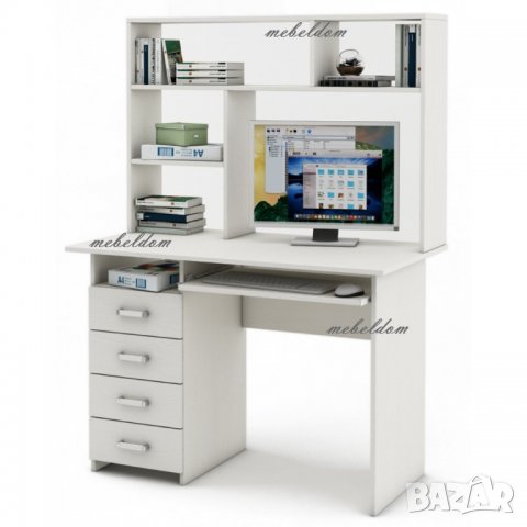 Бюро 110см. с надстройка,4 чекмеджета и клавиатура(код-1124), снимка 5 - Бюра - 28550765