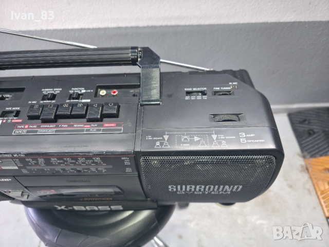 Радиокасетофон Sharp WQ-T351 , снимка 3 - Радиокасетофони, транзистори - 53145057