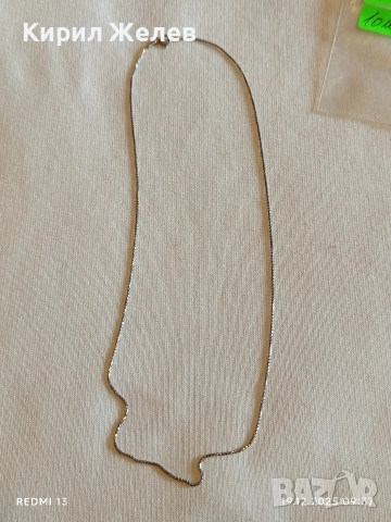 Сребърна верижка плетка box chain нежно стилно бижу 52415, снимка 8 - Колиета, медальони, синджири - 52844920