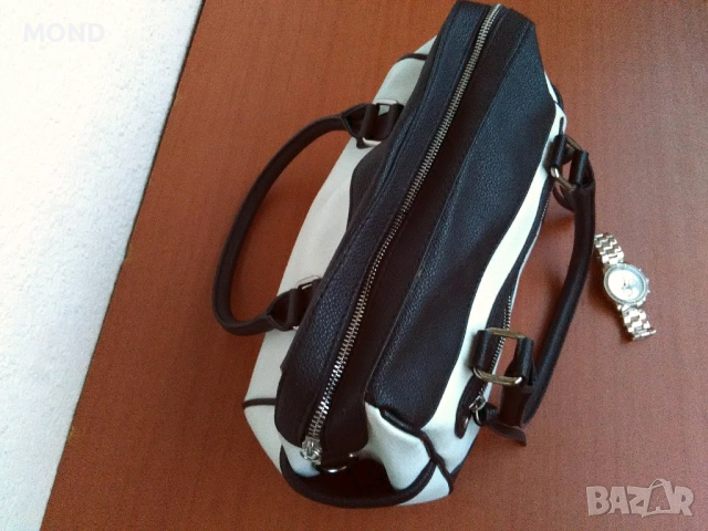 Дамска чанта Express - Black & White Purse, снимка 6 - Чанти - 52868356