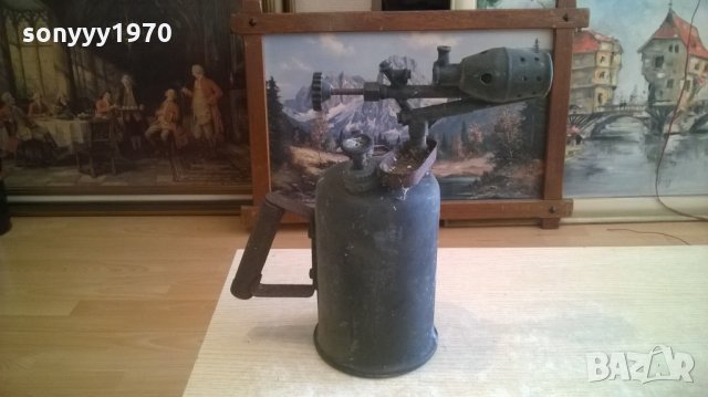 антик-бензинова лампа-ретро колекция-32х32х14см, снимка 3 - Колекции - 28054518