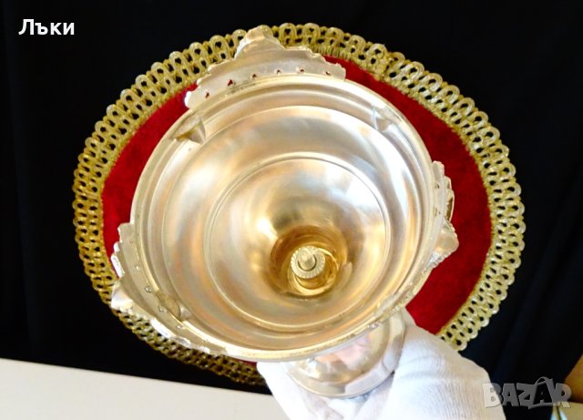 Посребрен свещник,барок. , снимка 7 - Антикварни и старинни предмети - 43846238