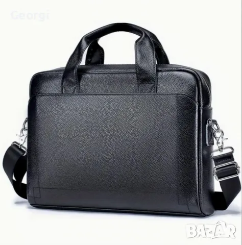 Супер Промоция -20% /Луксозна Кожена Бизнес Чанта (куфарче за лаптоп 15”) Кафява и Черна кожа!, снимка 9 - Чанти - 49282701