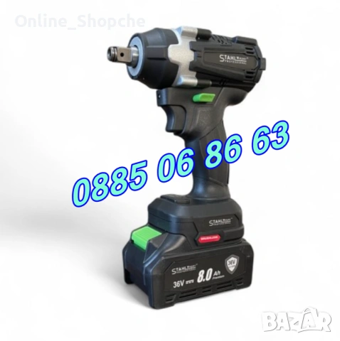 Акумулаторен ударен Гайковерт и Ъглошлайф 36V 8,0Ah, снимка 3 - Други инструменти - 53262151