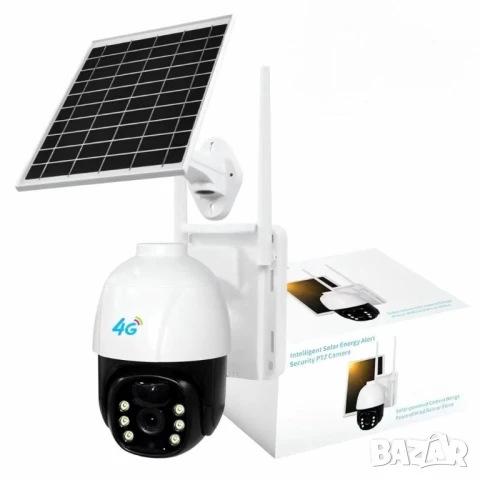 Соларна 10MP 4G безжична PTZ камера с детектор за движение и двупосочно аудио – Модел