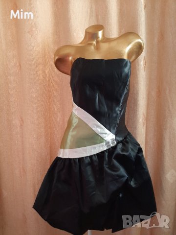 Jessica M/L Черна сатенена рокля 