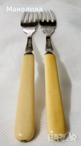 Комплект прибори за хранене за двама., снимка 4 - Антикварни и старинни предмети - 43875941