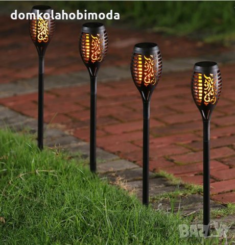Соларна лампа с светлина тип пламък 50 см