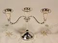 посребрен свещник тройка   23/2, снимка 1