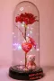 Роза в стъкленица с мече и сърце/роза в стъкленица/вечна роза, снимка 1