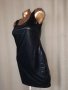  M/L Черна рокля от еко кожа, снимка 4