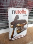 Метална табела храна Нутела шоколад Nutella бурканче течен Ferrero препечена филийка палачинки нож, снимка 2
