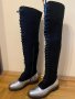 Дамски велурени чизми, снимка 1 - Дамски ботуши - 39126012