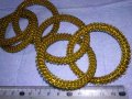 КРАСИВИ ДЕКОРАТИВНИ ЗЛАТИСТИ МЕТАЛНИ ГРИВНИЧКИ 26516, снимка 13