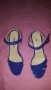 Кралско сини сандали на ток Мегияс, снимка 4